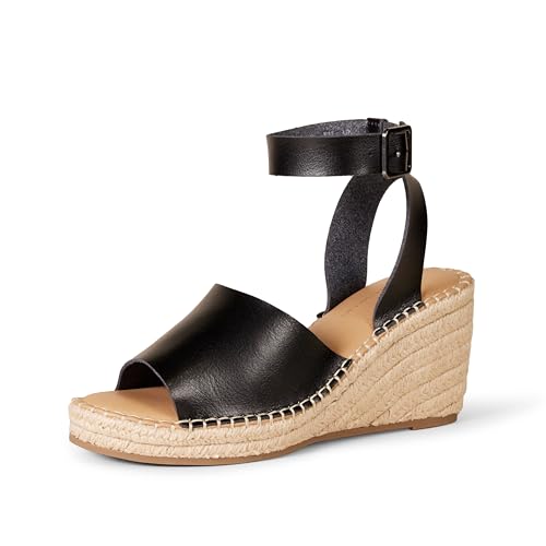 Amazon Essentials Damen Bequeme Espadrillesandale Mit Keilabsatz, Schwarz, 44.5 EU Amazon Essentials Damen Bequeme Espadrillesandale Mit Keilabsatz, Schwarz, 44.5 EU von Amazon Essentials