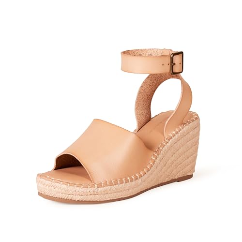 Amazon Essentials Damen Bequeme Espadrillesandale Mit Keilabsatz, Zartrosa, 35 EU von Amazon Essentials