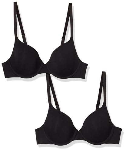 Amazon Essentials Damen Bequemer T-Shirt-BH Mit Bügel, 2er-Pack, Schwarz, 65C Amazon Essentials Damen Bequemer T-Shirt-BH Mit Bügel, 2er-Pack, Schwarz, 65C von Amazon Essentials