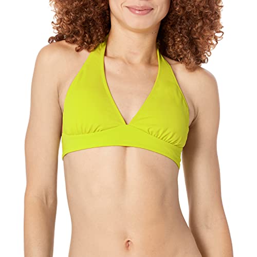 Amazon Essentials Damen Bikini-Badeanzug-Oberteil mit Leichter Unterstützung und gebundenem Neckholder (in Übergröße erhältlich), Lindgrün, 36 von Amazon Essentials