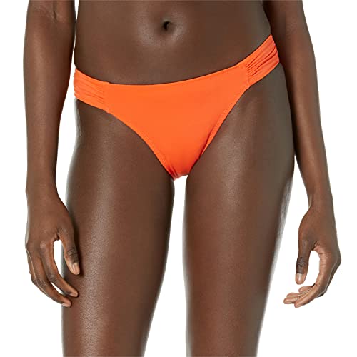 Amazon Essentials Damen Bikini-Unterteil mit Einsatz an Der Seite, Bademode, Orange, 44 von Amazon Essentials