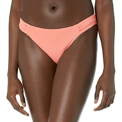 Amazon Essentials Damen Bikini-Unterteil mit Einsatz an Der Seite, Bademode, Korallenrosa, 44 von Amazon Essentials