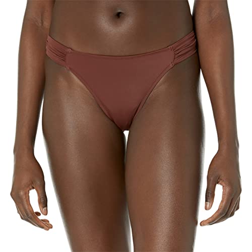 Amazon Essentials Damen Bikini-Unterteil mit Einsatz an der Seite, Bademode, Tiefbraun, 46 von Amazon Essentials