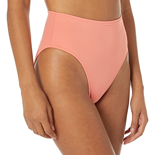Amazon Essentials Damen Bikinihose mit Hohem Bund und Hohem Beinausschnitt, Korallenrosa, 40 von Amazon Essentials