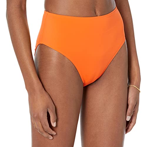 Amazon Essentials Damen Bikinihose mit Hohem Bund und Hohem Beinausschnitt, Orange, 46 von Amazon Essentials