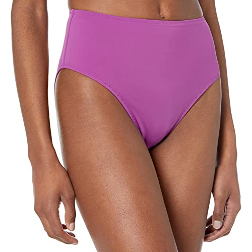 Amazon Essentials Damen Bikinihose mit Hohem Bund und Hohem Beinausschnitt, Violett, 40 von Amazon Essentials