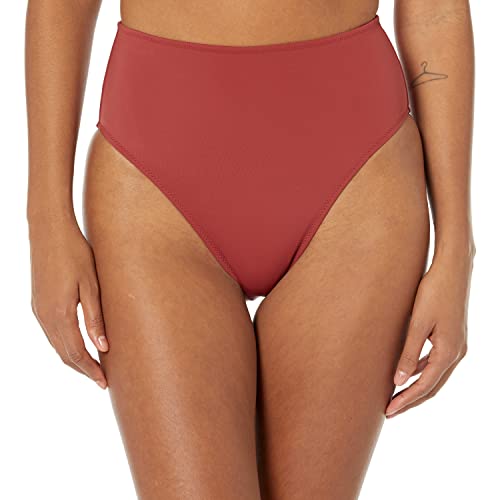 Amazon Essentials Damen Bikinihose mit Hohem Bund und Hohem Beinausschnitt, Ziegelrot, 40 von Amazon Essentials