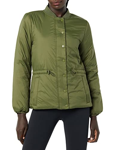 Amazon Essentials Damen Bomberjacke mit gepolsterter Taille, Dunkles Olivgrün, XXL Amazon Essentials Damen Bomberjacke mit gepolsterter Taille, Dunkles Olivgrün, XXL von Amazon Essentials