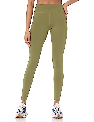 Amazon Essentials Damen Build Your Own Leggings mit mittelhoher Taille in voller Länge (erhältlich in Übergröße) (zuvor Core 10), Dunkles Olivgrün, M von Amazon Essentials