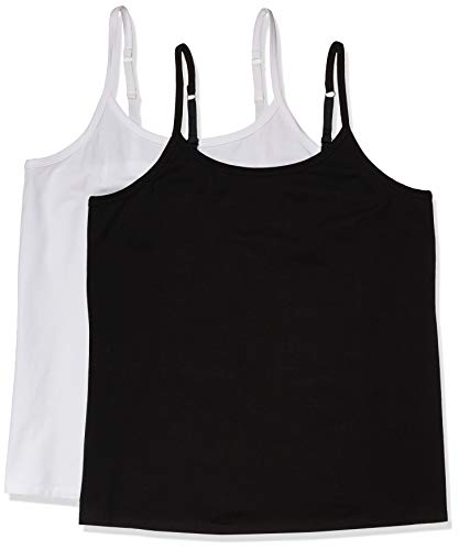 Amazon Essentials Damen Camisole (in Übergröße erhältlich), 2er-Pack, Schwarz/Weiß, 3XL Große Größen von Amazon Essentials