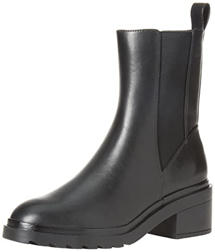 Amazon Essentials Damen Chelsea-Stiefel mit klobiger Sohle, Schwarz, 36.5 EU von Amazon Essentials