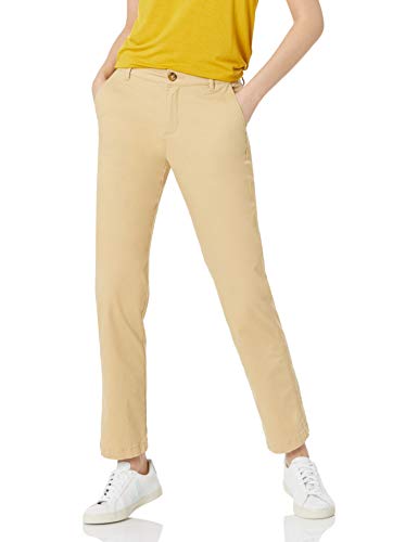 Amazon Essentials Damen Chinohose aus Stretch-Twill mit klassischer gerader Passform, Khakibraun, 36-38 von Amazon Essentials