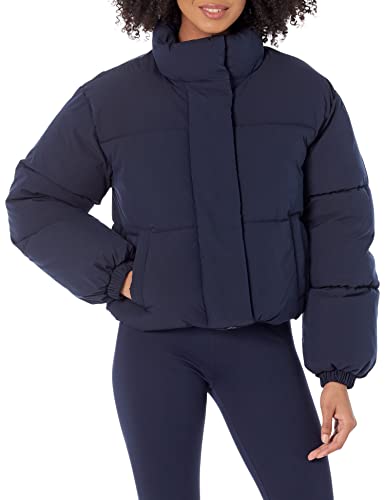 Amazon Essentials Damen Crop-Daunenjacke (in Übergröße erhältlich), Marineblau, M von Amazon Essentials