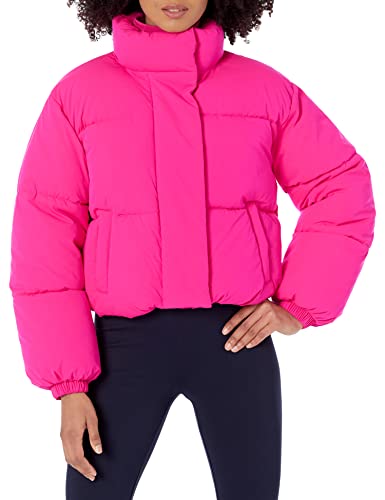 Amazon Essentials Damen Crop-Daunenjacke (in Übergröße erhältlich), Neonrosa, 5XL Große Größen von Amazon Essentials