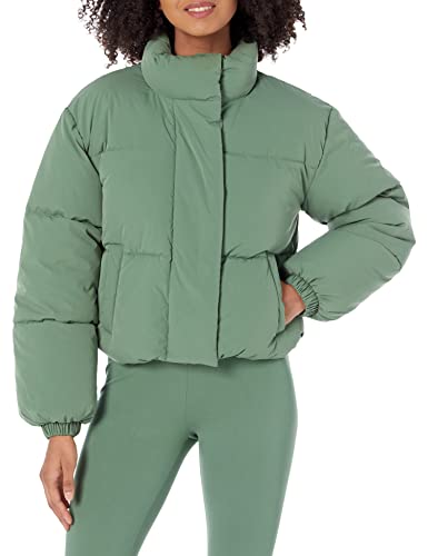 Amazon Essentials Damen Crop-Daunenjacke (in Übergröße erhältlich), Salbeigrün, 3XL Große Größen von Amazon Essentials