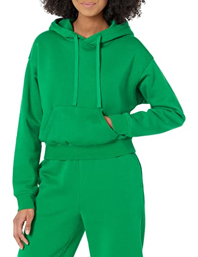 Amazon Essentials Damen Crop-Sweatshirt mit Kapuze (in Übergröße erhältlich), Grün, XXL von Amazon Essentials
