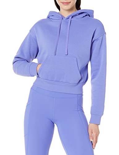 Amazon Essentials Damen Crop-Sweatshirt mit Kapuze (in Übergröße erhältlich), Lila Blau, XL von Amazon Essentials
