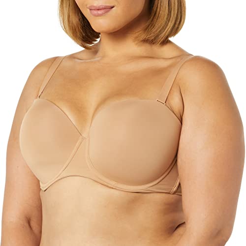 Amazon Essentials Damen Trägerloser BH aus Mikrofaser, Dunkles Taupe, 75E von Amazon Essentials