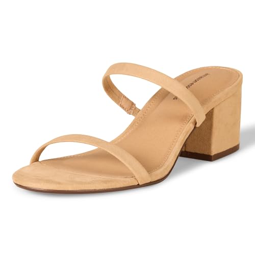 Amazon Essentials Damen Dünne Pantolette mit Zwei Riemen und Absatz, Bräunen, 43 EU Amazon Essentials Damen Dünne Pantolette mit Zwei Riemen und Absatz, Bräunen, 43 EU von Amazon Essentials