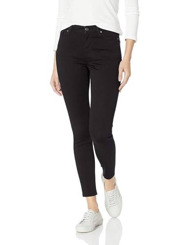 Amazon Essentials Damen Elastische Skinny-Jeans Mit Mittlerer Leibhöhe - Auslauffarben, Schwarz, 36 Kurz von Amazon Essentials