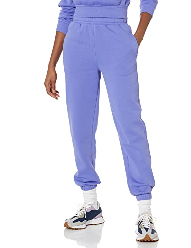 Amazon Essentials Damen Entspannte Jogginghose Mit Hoher Taille (In Übergröße Erhältlich), Lila Blau, L von Amazon Essentials