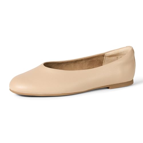 Amazon Essentials Damen Faltbare Ballerinas, Beige Kunstleder, 39.5 EU Amazon Essentials Damen Faltbare Ballerinas, Beige Kunstleder, 39.5 EU von Amazon Essentials