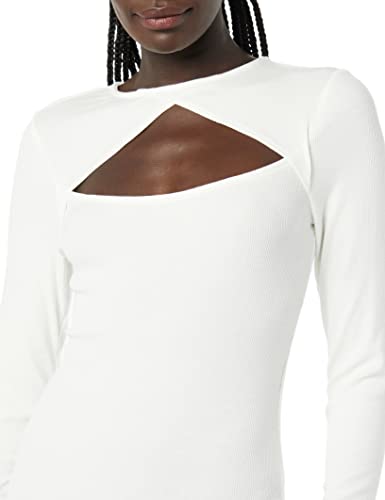 Amazon Essentials Damen Feinripp-Bodysuit mit Langen Ärmeln und Cutout (Früher Daily Ritual), Elfenbein, XS von Amazon Essentials