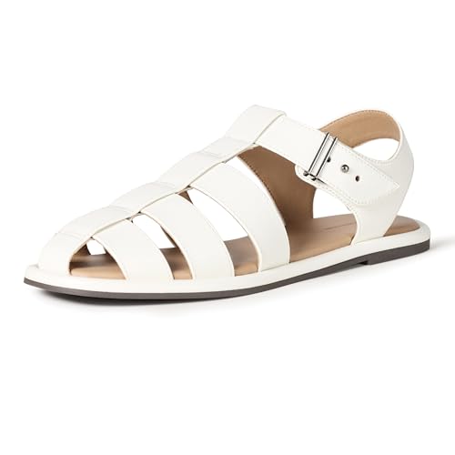 Amazon Essentials Damen Fischersandalen mit geschlossener Zehenpartie, Gebrochenes Weiß, 39.5 EU von Amazon Essentials