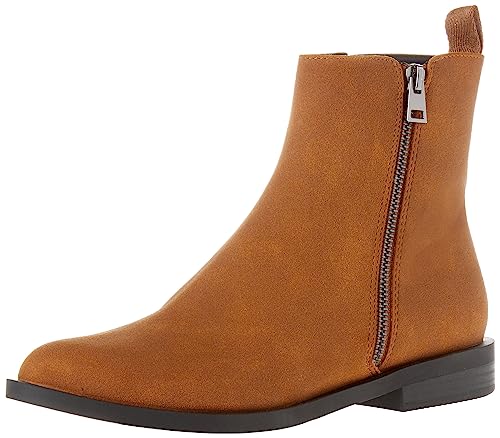 Amazon Essentials Damen Flacher Halbstiefel mit Reißverschluss außen, Bräunen Optik Wildleder, 42 EU Amazon Essentials Damen Flacher Halbstiefel mit Reißverschluss außen, Bräunen Optik Wildleder, 42 EU von Amazon Essentials