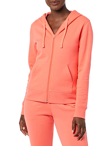 Amazon Essentials Damen Fleece-Hoodie mit durchgehendem Reißverschluss (in Übergröße erhältlich), Kräftiges Rosa, L von Amazon Essentials