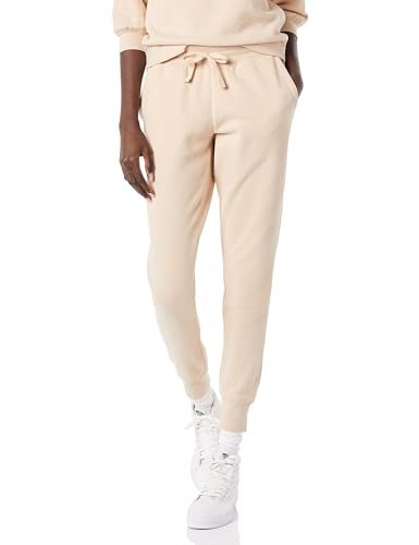 Amazon Essentials Damen Fleece-Jogginghose Mit Bündchen (In Übergrößen Erhältlich), Beige, S von Amazon Essentials