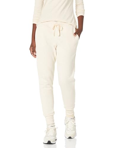Amazon Essentials Damen Fleece-Jogginghose Mit Bündchen (In Übergrößen Erhältlich), Haferbeige Meliert, XXL Große Größen von Amazon Essentials
