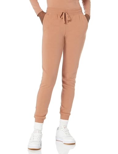 Amazon Essentials Damen Fleece-Jogginghose Mit Bündchen (In Übergrößen Erhältlich), Hellbraun, XXL von Amazon Essentials