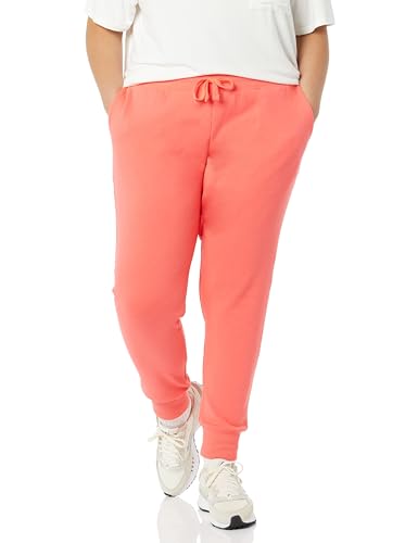 Amazon Essentials Damen Fleece-Jogginghose Mit Bündchen (In Übergrößen Erhältlich), Kräftiges Rosa, 3XL Große Größen von Amazon Essentials