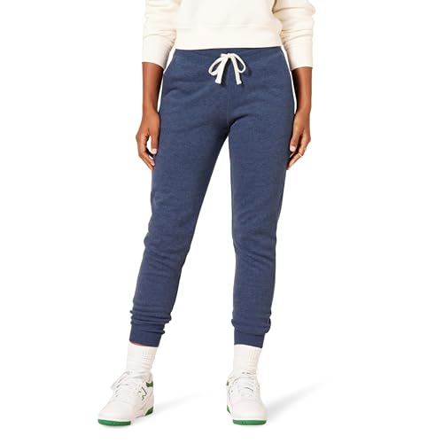 Amazon Essentials Damen Fleece-Jogginghose Mit Bündchen (In Übergrößen Erhältlich), Marineblau Heidekraut, L von Amazon Essentials