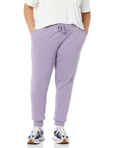 Amazon Essentials Damen Fleece-Jogginghose Mit Bündchen (In Übergrößen Erhältlich), Traube, L von Amazon Essentials
