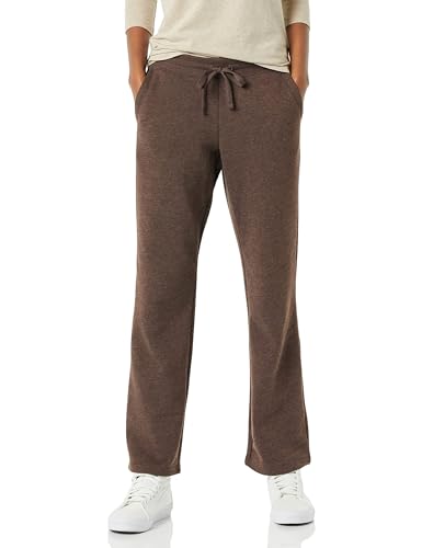 Amazon Essentials Damen Jogginghose aus Fleece mit geradem Bein (in großen Größen erhältlich), Schokoladenbraun, XXL von Amazon Essentials