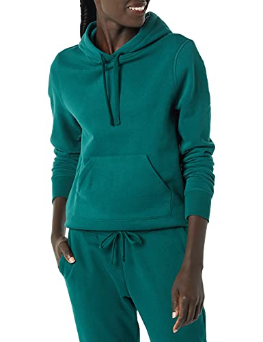 Amazon Essentials Damen Fleece-Kapuzenpullover in normaler Passform (in Übergröße erhältlich), Dunkelgrün, XXL von Amazon Essentials