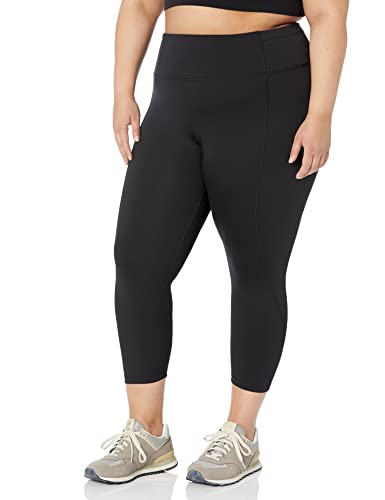 Amazon Essentials Damen Formende Leggings mit mittelhoher Taille in Capri-Länge und Übergröße von Build Your Own Studio (zuvor Core 10), Schwarz, M von Amazon Essentials