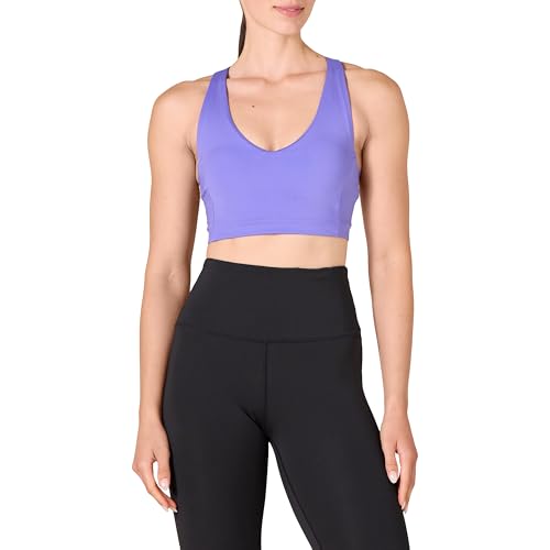 Amazon Essentials Damen Active Sculpt Sport-BH mit V-Ausschnitt und mittlerer Unterstützung - Auslauffarben, Purpur, 3XL Große Größen von Amazon Essentials