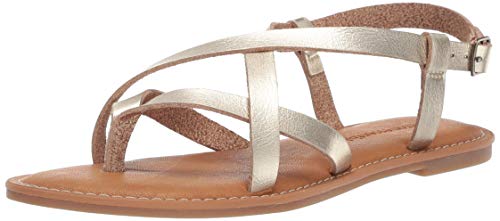 Amazon Essentials Damen Freizeitsandale mit Riemchen, Gold, 37.5 EU von Amazon Essentials