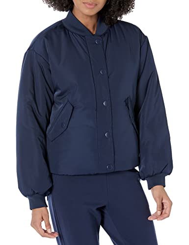 Amazon Essentials Damen Gepolsterte, kurz geschnittene Bomberjacke aus recyceltem Polyester in lockerer Passform (in Übergröße erhältlich) (Früher Amazon Aware), Marineblau, 4XL Große Größen von Amazon Essentials