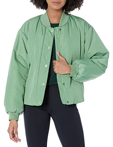 Amazon Essentials Damen Gepolsterte, kurz geschnittene Bomberjacke aus recyceltem Polyester in lockerer Passform (in Übergröße erhältlich) (Früher Amazon Aware), Salbeigrün, 6XL Große Größen von Amazon Essentials