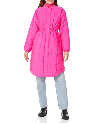 Amazon Essentials Damen Gesteppter Mantel (in Übergröße erhältlich), Neonrosa, M von Amazon Essentials