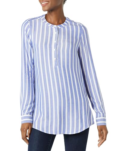 Amazon Essentials Damen Gewebte Langarmbluse, Blau Streifen, XXL Amazon Essentials Damen Gewebte Langarmbluse, Blau Streifen, XXL von Amazon Essentials