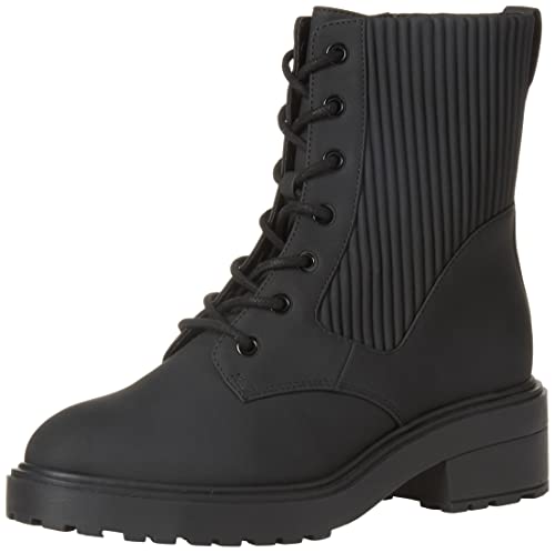 Amazon Essentials Damen Gummierter Springerstiefel mit Dicker Außensohle, Schwarz, 36 EU Weit von Amazon Essentials