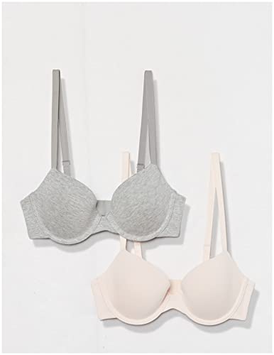 Amazon Essentials Damen Halbschalen-BH aus Baumwolle, 2er-Pack, Grau Meliert/Perle, 80C Amazon Essentials Damen Halbschalen-BH aus Baumwolle, 2er-Pack, Grau Meliert/Perle, 80C von Amazon Essentials