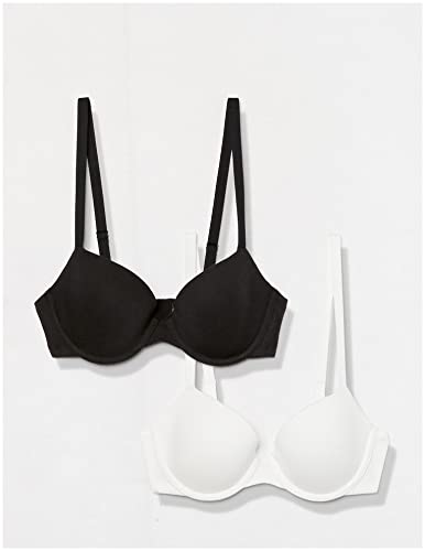 Amazon Essentials Damen Halbschalen-BH aus Baumwolle, 2er-Pack, Schwarz/Weiß, 80B Amazon Essentials Damen Halbschalen-BH aus Baumwolle, 2er-Pack, Schwarz/Weiß, 80B von Amazon Essentials