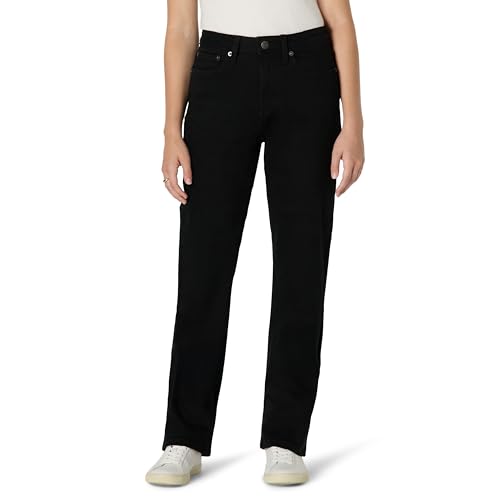Amazon Essentials Damen Hoch Geschnittene Jeans mit Geradem Bein, Schwarz, 38-40 Lang Amazon Essentials Damen Hoch Geschnittene Jeans mit Geradem Bein, Schwarz, 38-40 Lang von Amazon Essentials