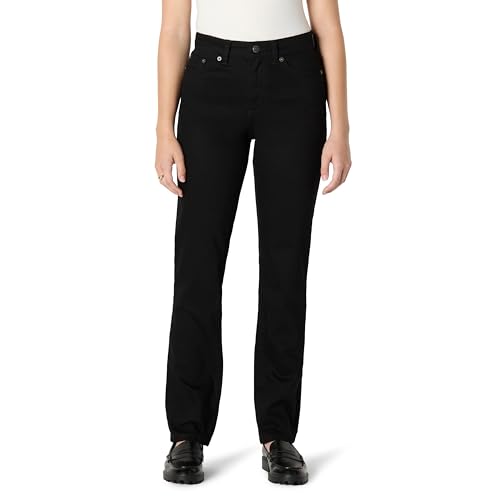 Amazon Essentials Damen Hoch Geschnittene Jeans mit Geradem Bein, Schwarz, 48 Amazon Essentials Damen Hoch Geschnittene Jeans mit Geradem Bein, Schwarz, 48 von Amazon Essentials